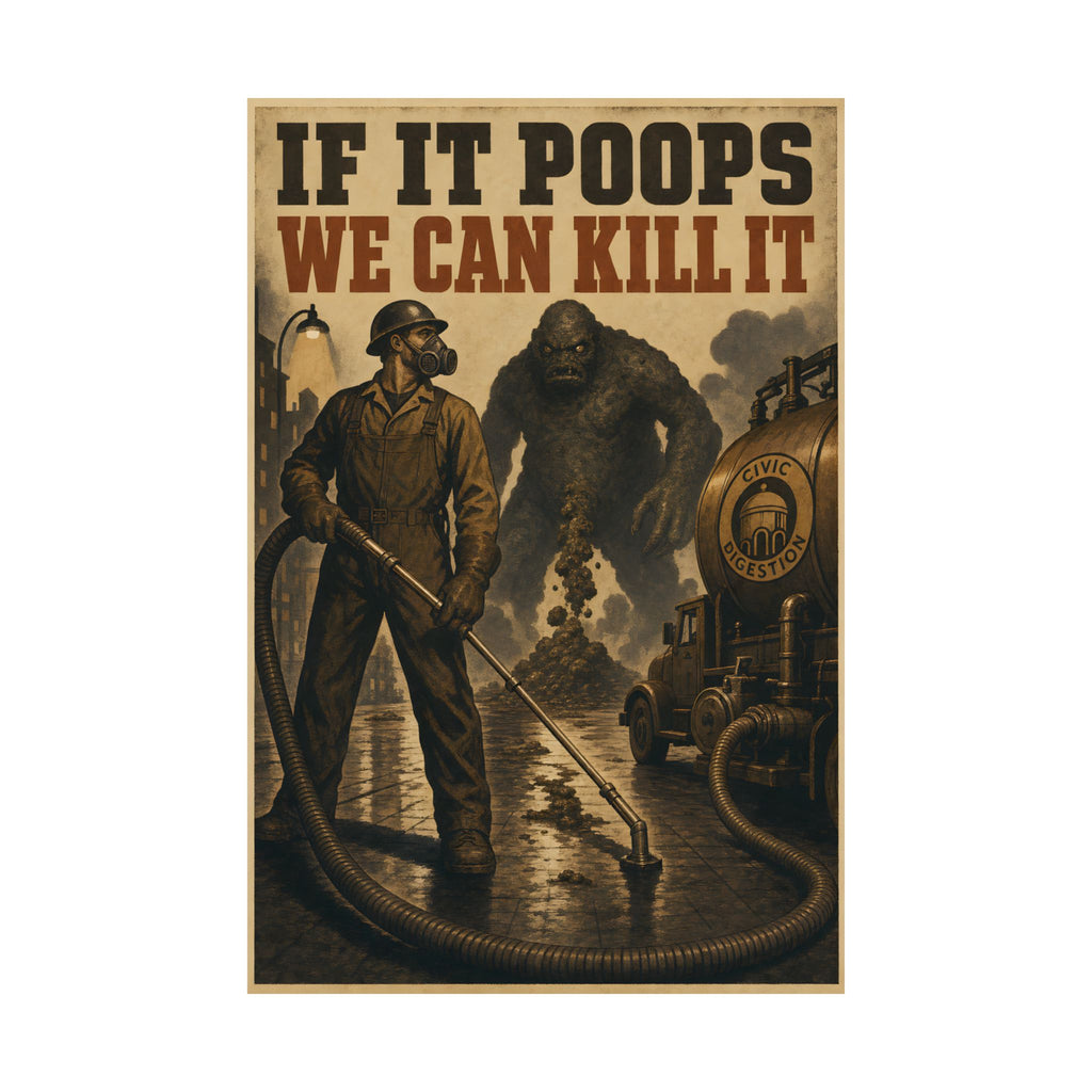 Poster No. 61 — If It Poops We Can Kill It