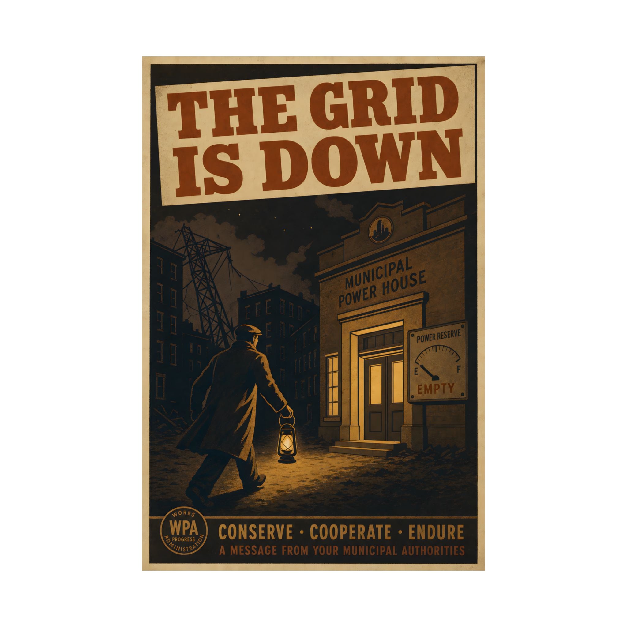 Poster No. 19 — The Grid Is Down. You Know What To Do.