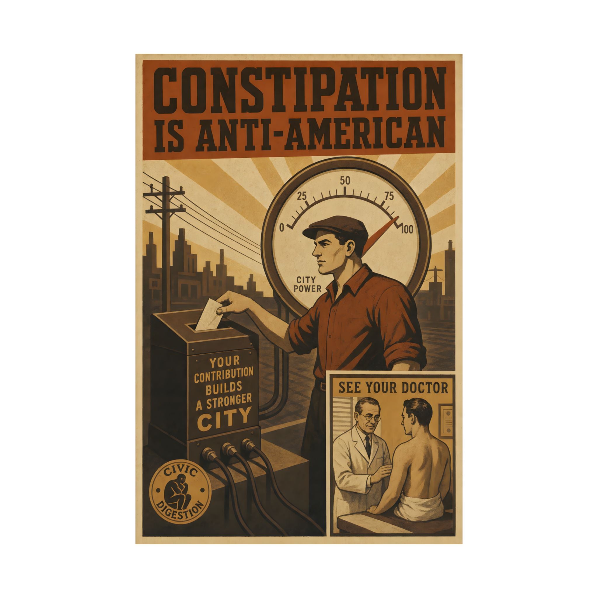 Poster No. 90 — Constipation Is Anti-American