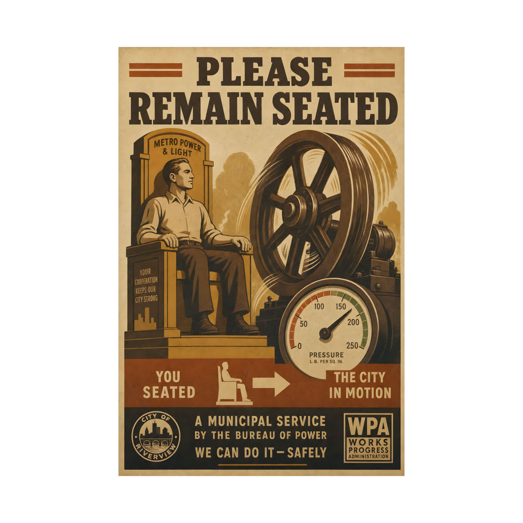 Poster No. 103 — Please Remain Seated Until the Turbine Stabilizes