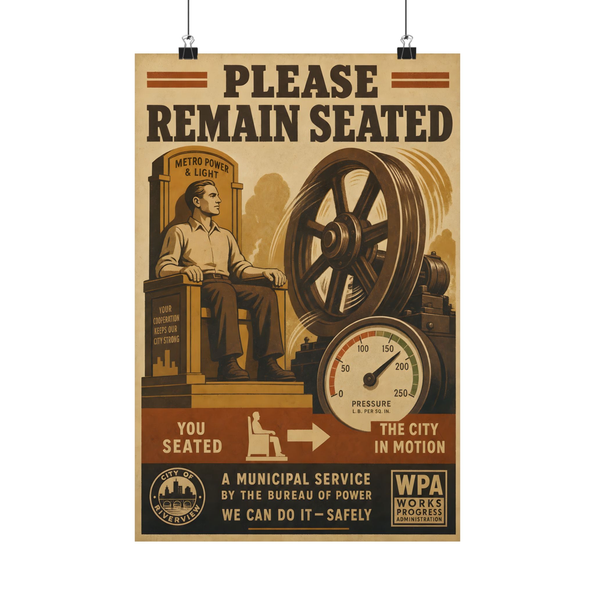 Poster No. 103 — Please Remain Seated Until the Turbine Stabilizes