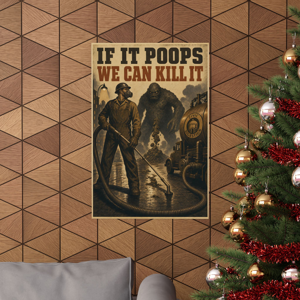 Poster No. 61 — If It Poops We Can Kill It