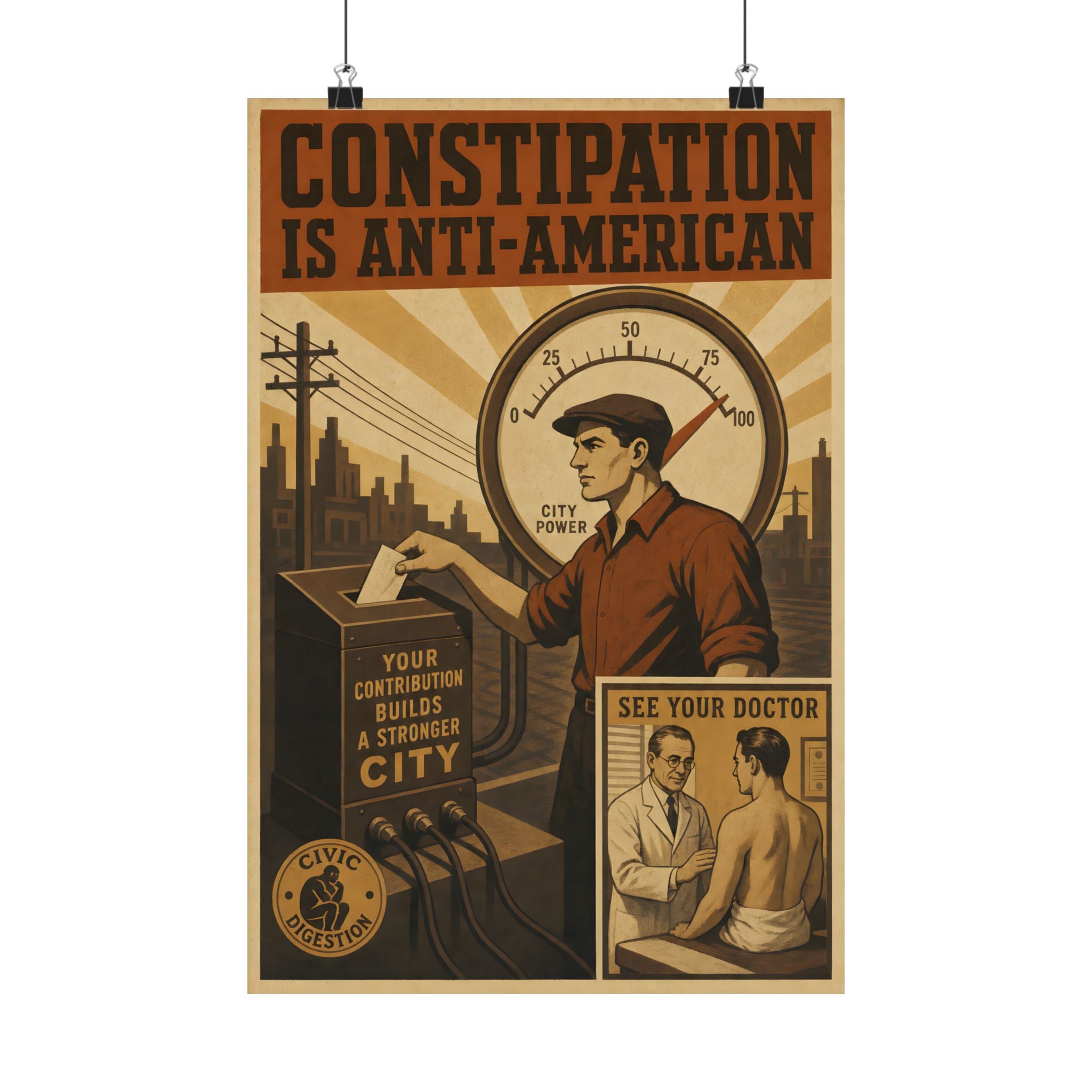 Poster No. 90 — Constipation Is Anti-American